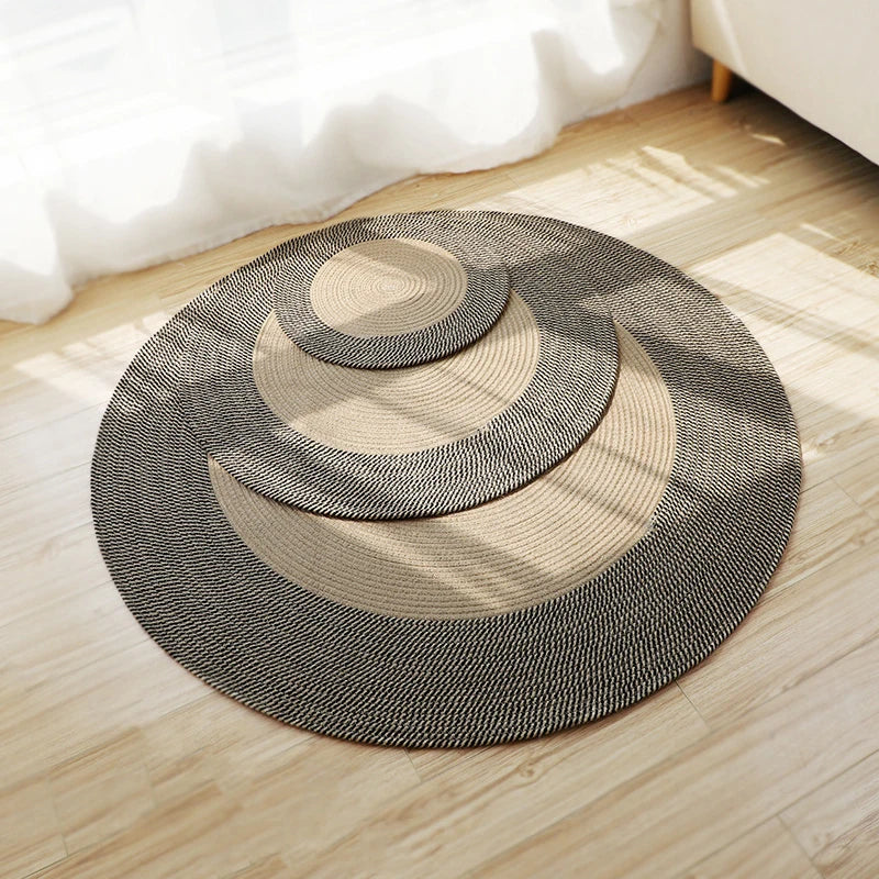 Japanese Round Knitting Large Area Rugs.