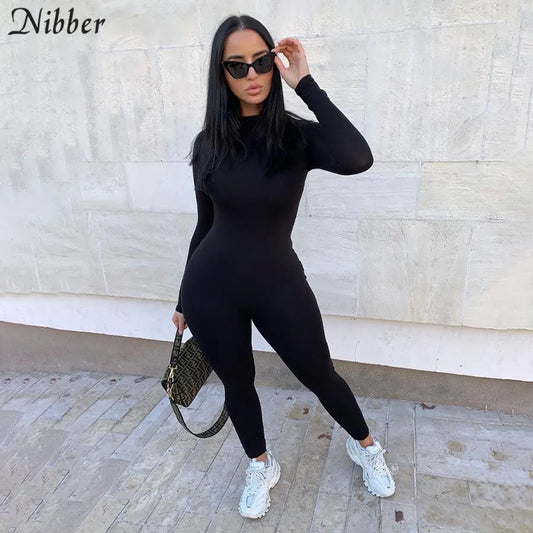 Nibber female simple bodycon solid color