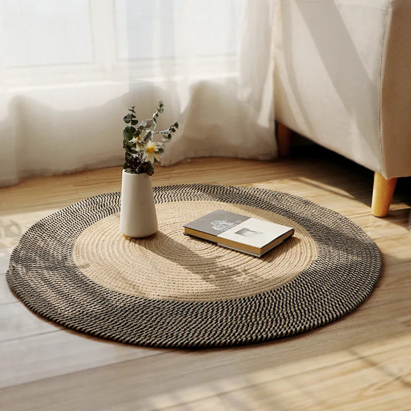 Japanese Round Knitting Large Area Rugs.