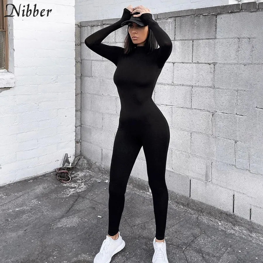 Nibber female simple bodycon solid color