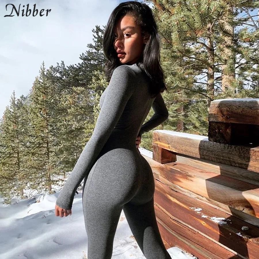 Nibber female simple bodycon solid color