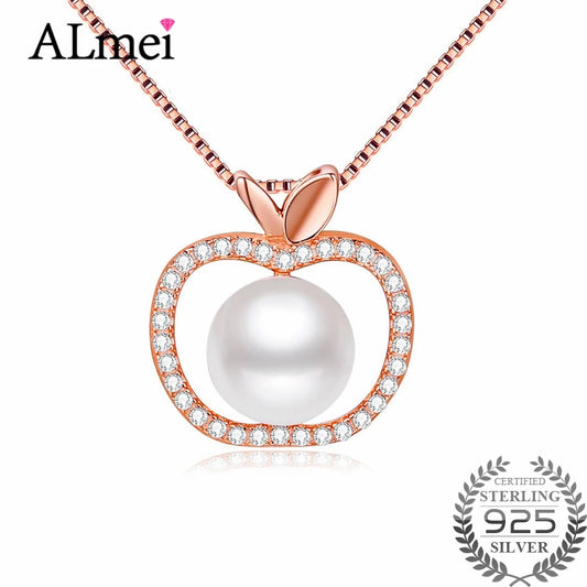 Freshwater Pearl Apple Pendant Genuine 925