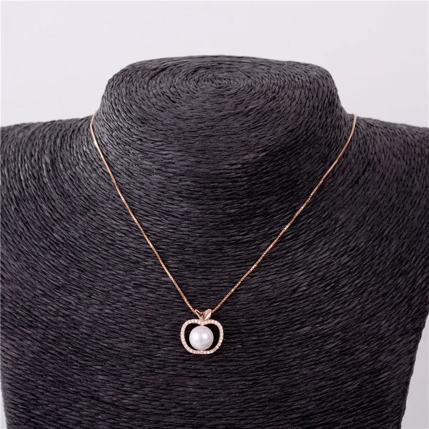 Freshwater Pearl Apple Pendant Genuine 925