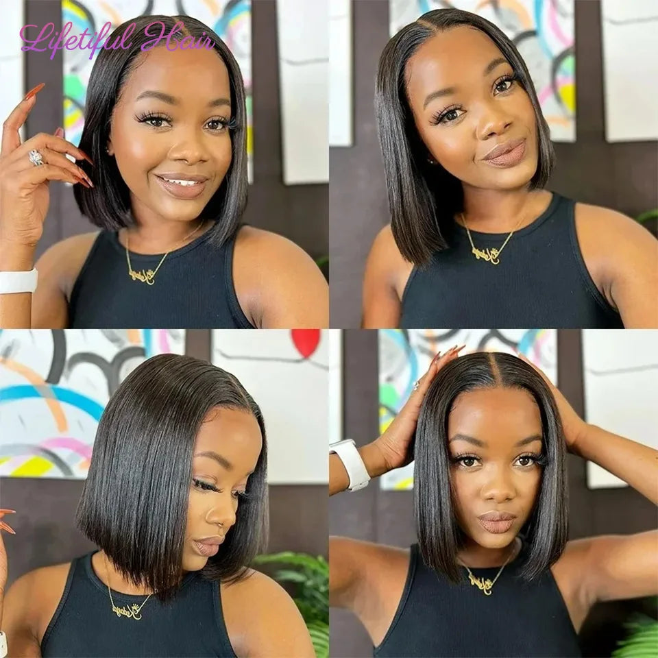 Glueless Bob Wig Human Hair Ready To Wear