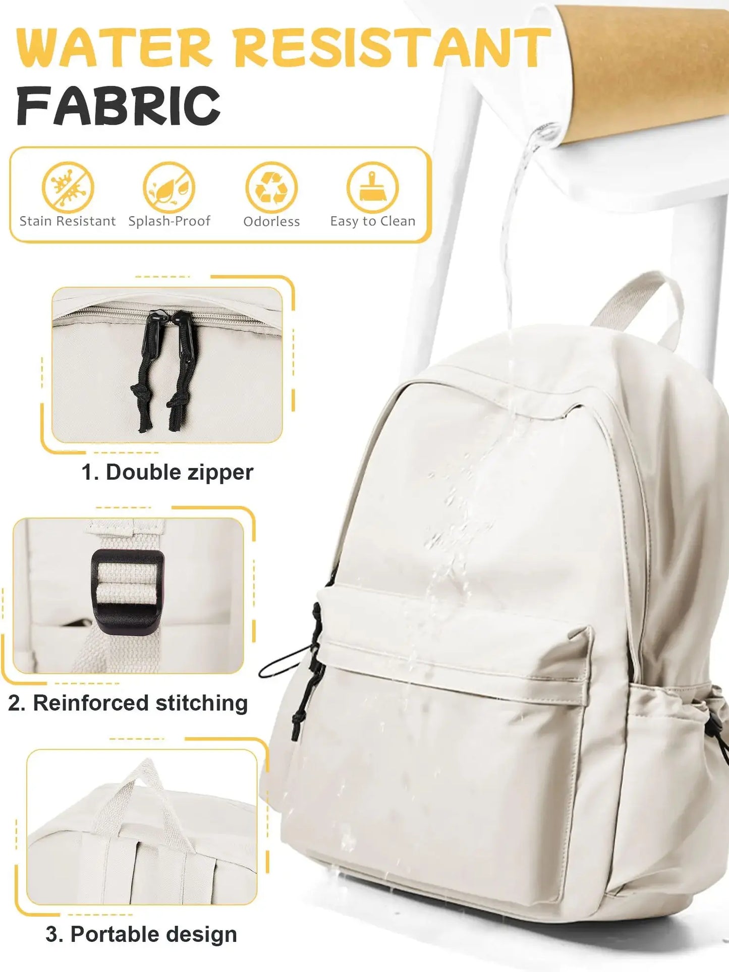 Lightweight School Backpack for Women Men, Waterproof Backpack