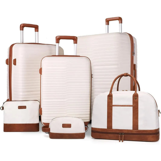 Travel Luggage Sets 6 Piece with TSA Lock,