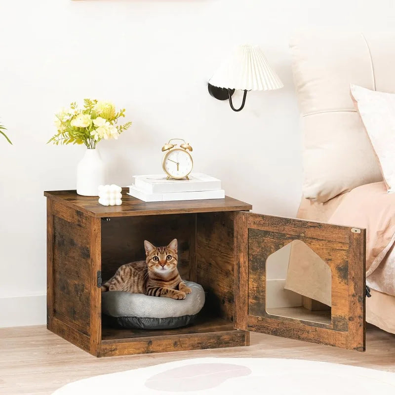 Cat Litter Box Enclosure, Hidden Litter Box Furniture,