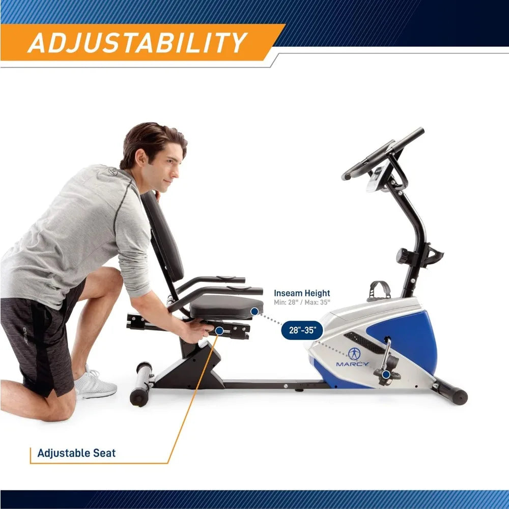 Recumbent Exercise Bike,  8 Resistance Levels