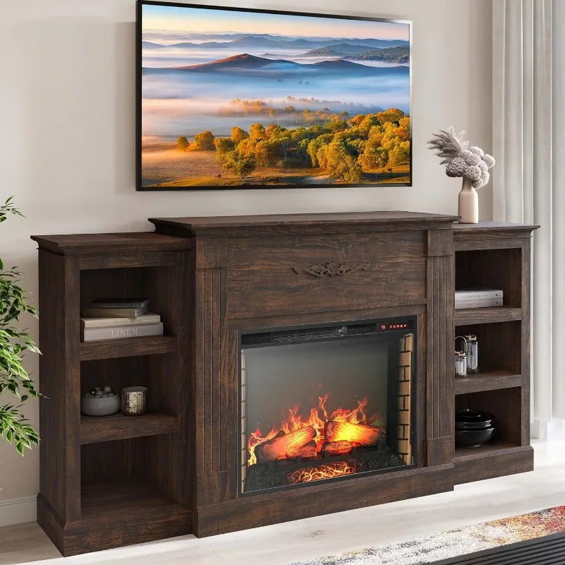 Modern 70" Electric Fireplace Heater