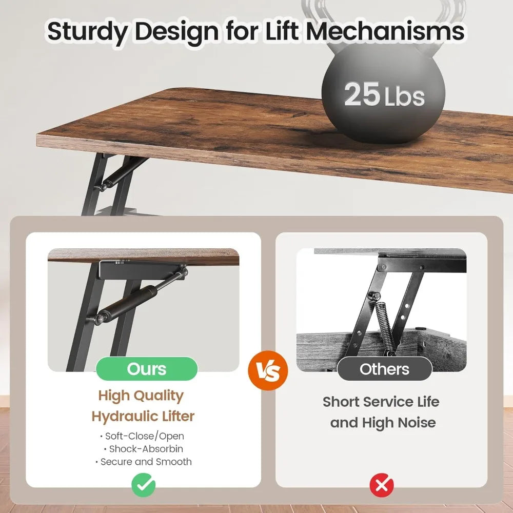 SEDETA 31.5" Lift Top Coffee Table with Storage