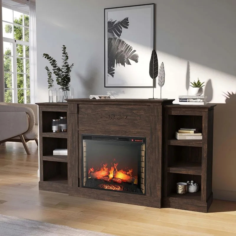 Modern 70" Electric Fireplace Heater