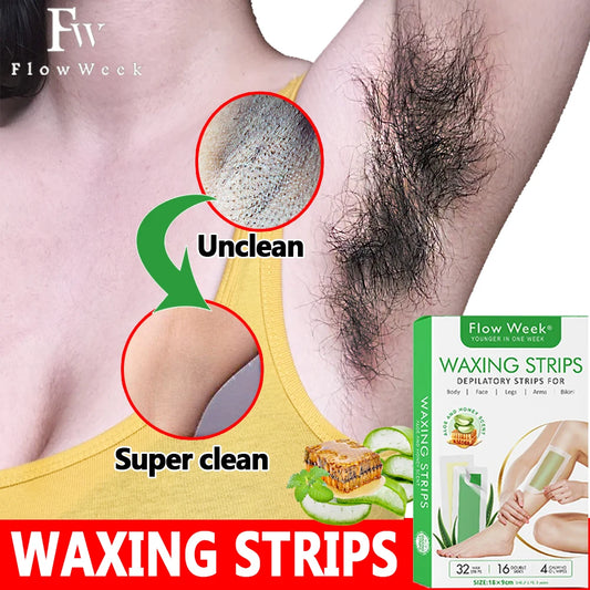 Hair Removal Underarm Private Facial Body Leg  Cold Wax Strips