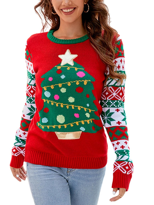 Women s Christmas Tree Sweaters Star