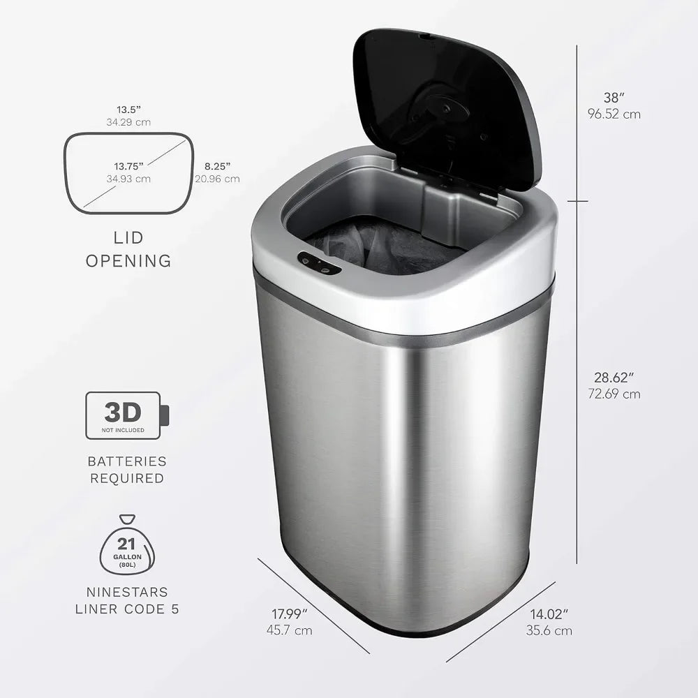 Automatic Touchless Infrared Motion Sensor Trash Can