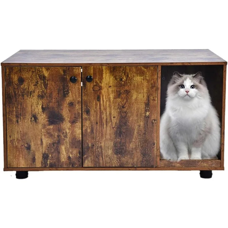 Cat Litter Box Furniture Hidden，