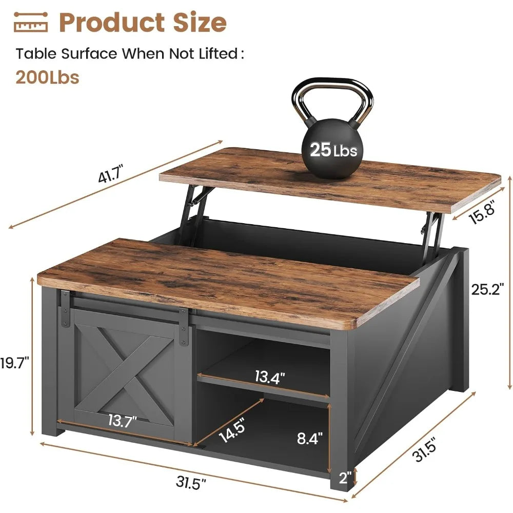 SEDETA 31.5" Lift Top Coffee Table with Storage