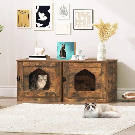 Cat Litter Box Enclosure, Hidden Litter Box Furniture,