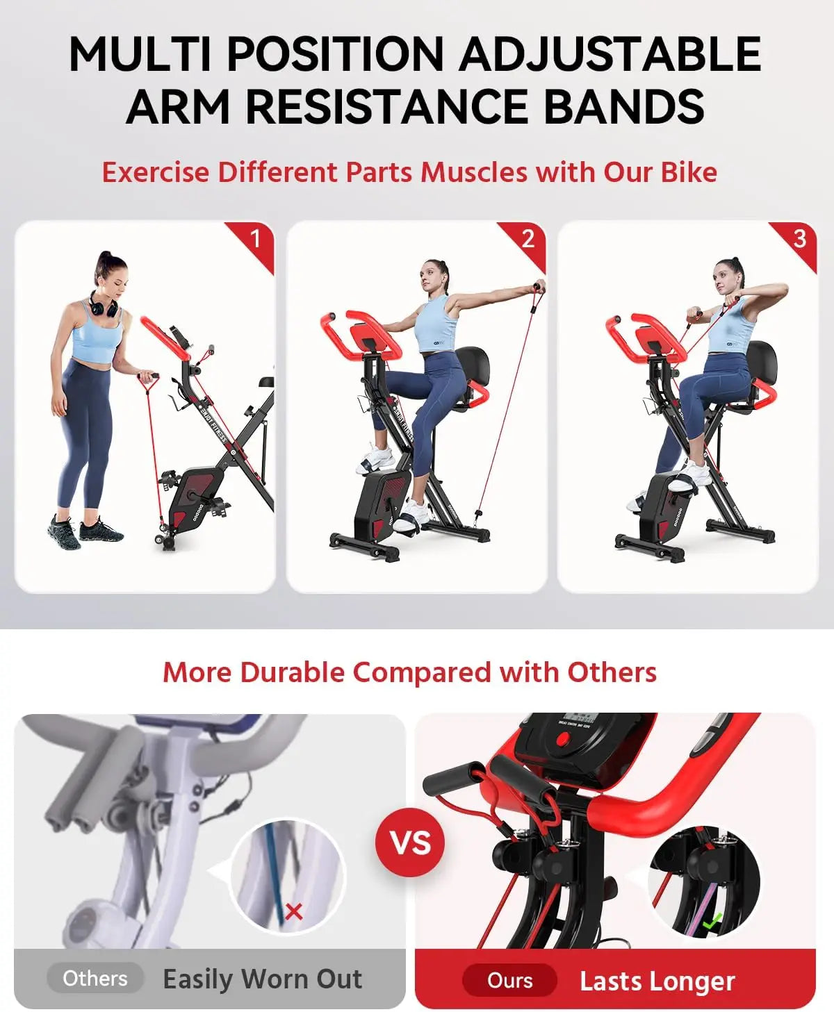 Foldable Fitness Stationary Bike Machine