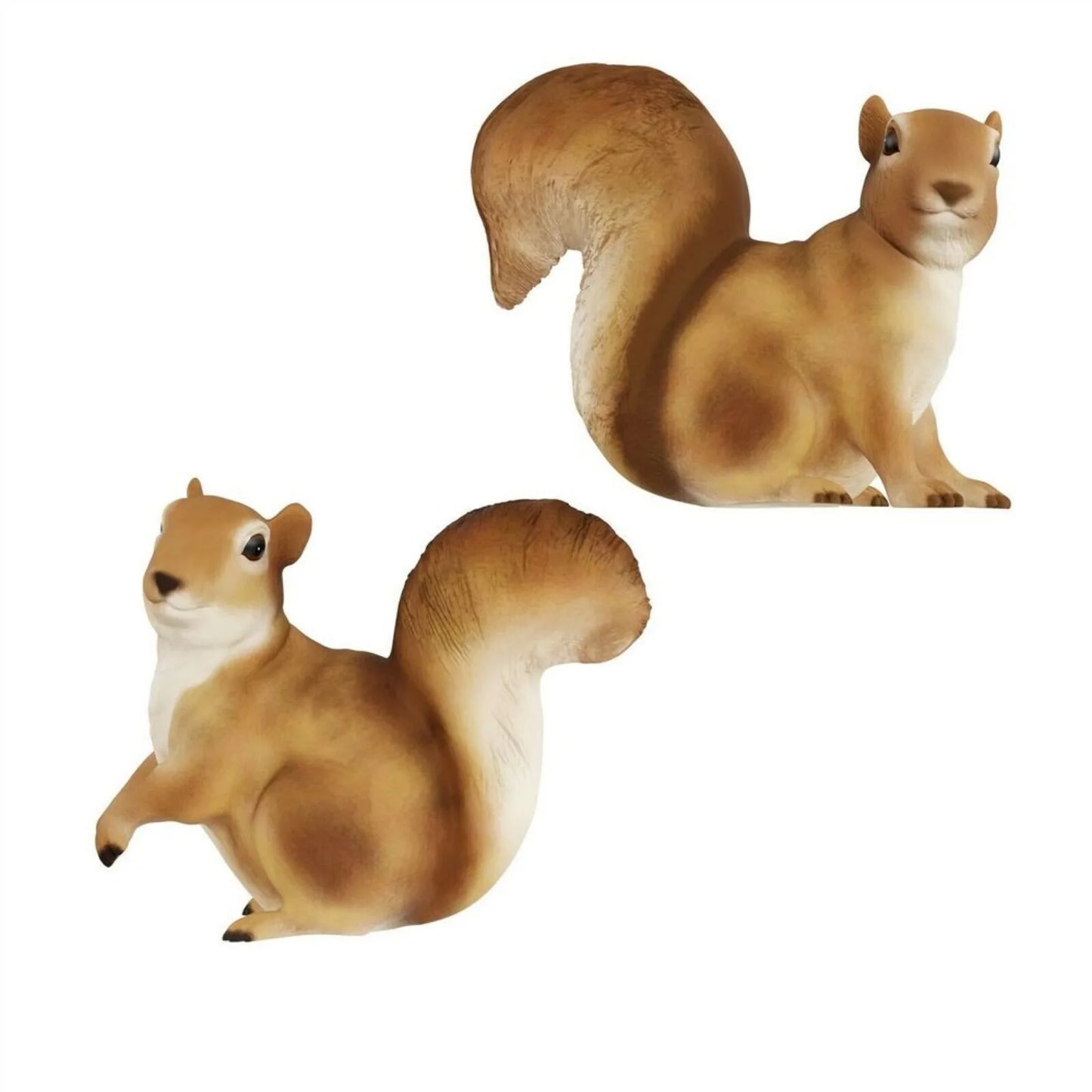 US 2 pieces of squirrel statue resin