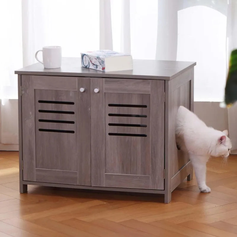 Cat Litter Box Furniture Hidden，