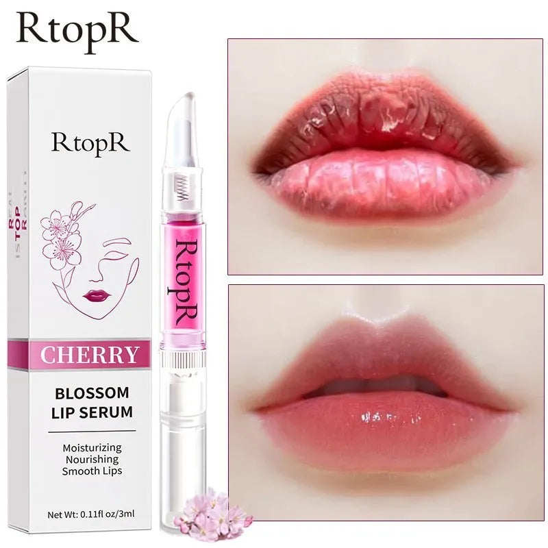 Cherry Blossom Lip Serum Mask Dry Crack Peeling Repair