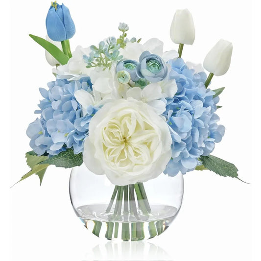 Silk Hydrangea Bouquet and Peonies Artificial Flowers