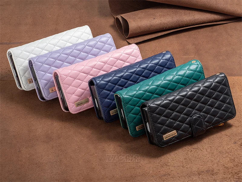 Luxury Card Slots Wallet For Samsung Galaxy Z Fold 6 4 5G Case Leatherl