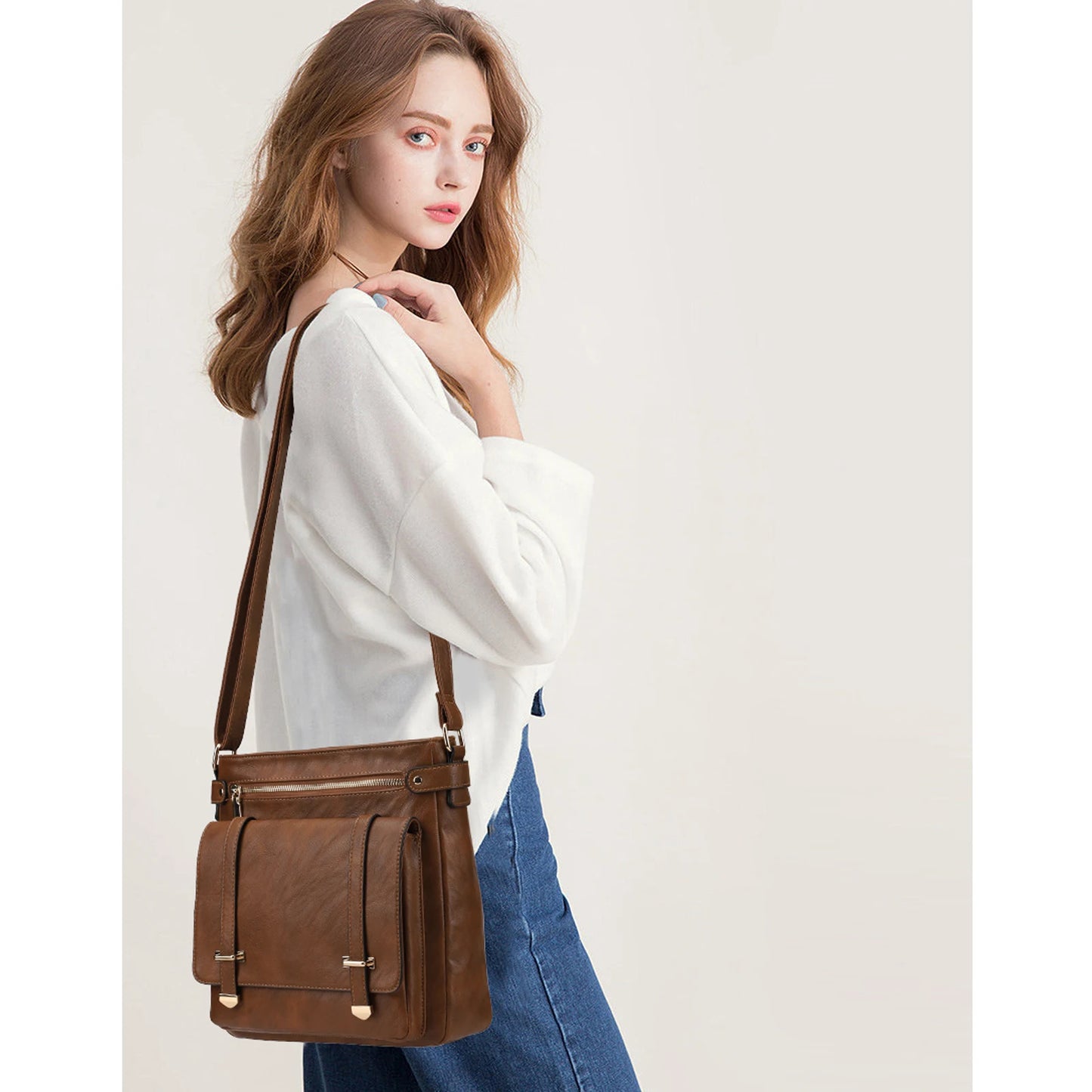 Crossbody Bags And Purses For Women Shoulder Bag Multi Pockets