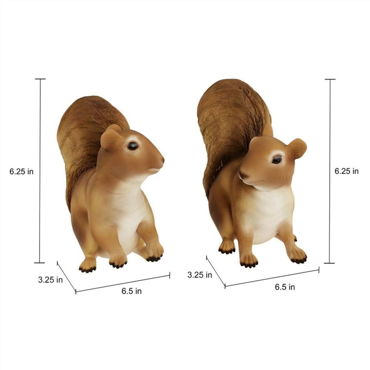 US 2 pieces of squirrel statue resin