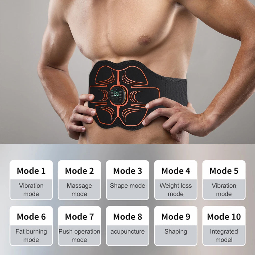 EMS Muscle Stimulator Belt Lose Weight Fat Burning Abdominal Trainer