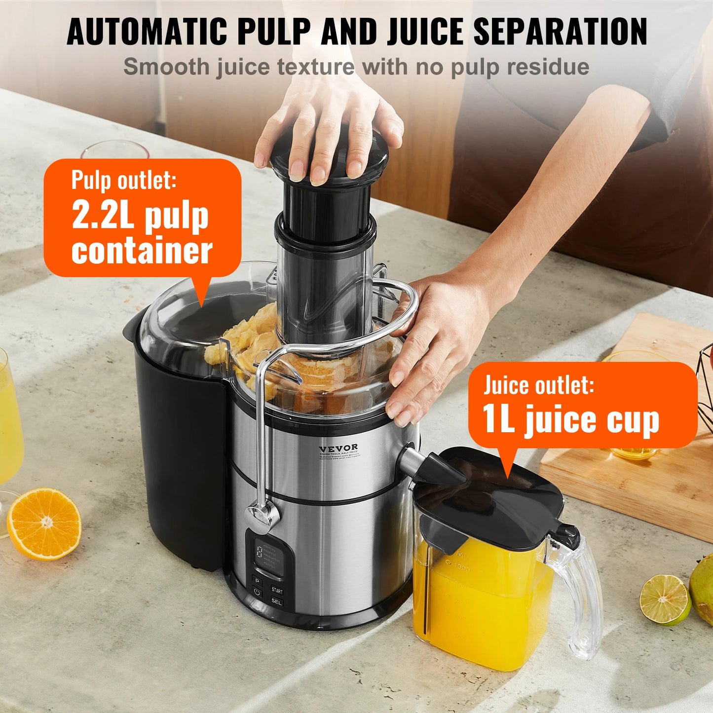 Juicer Machine 850W Motor Centrifugal Juices